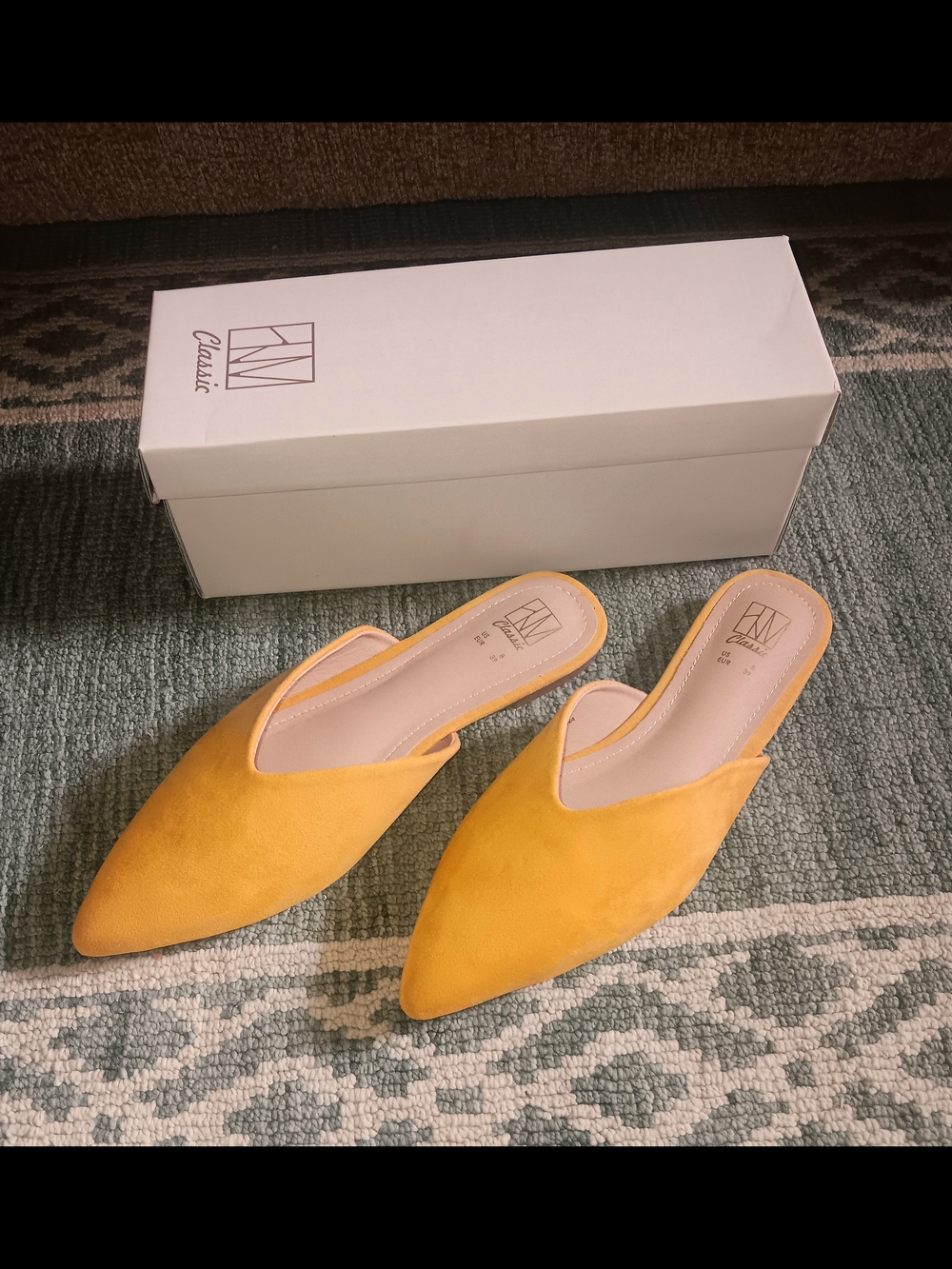 Classic Mustard Yellow Pointed-Toe Slip-On Mules
